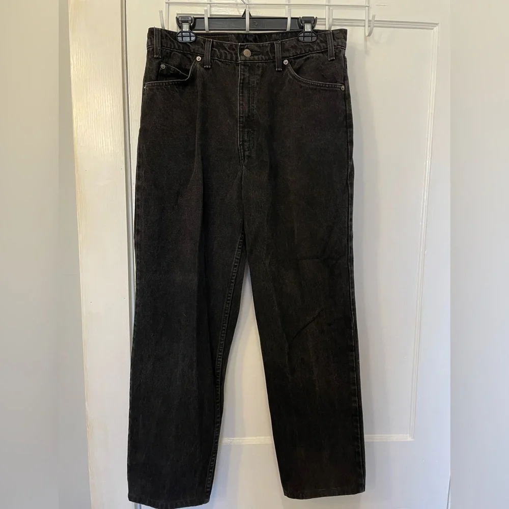 Vintage 90s Levi’s Orange Tab 550 Black Denim Jeans